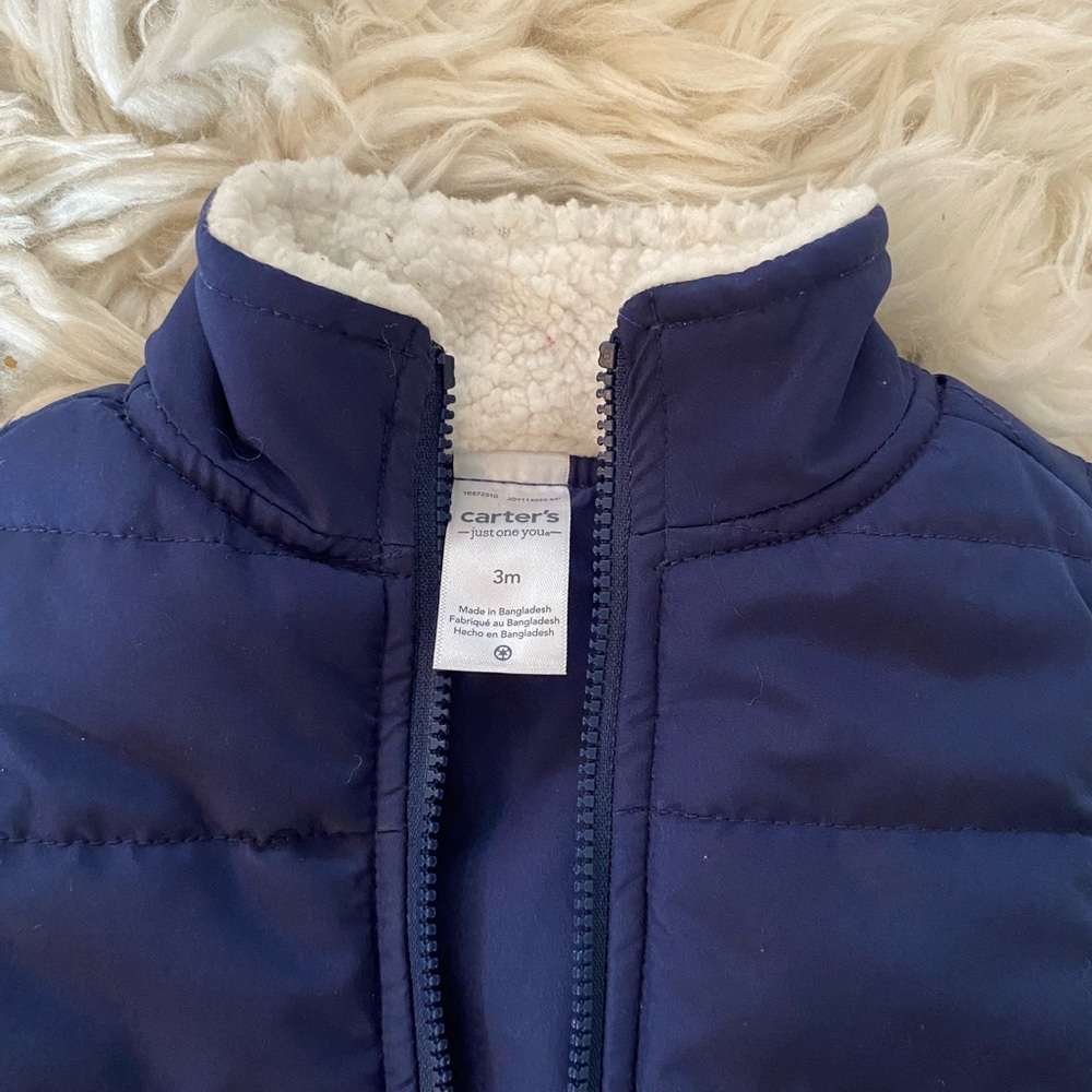 Carter’s Kids Navy Blue Puffer Vest - Picture 3 of 4